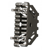 Stootvoegrooster rvs "Bijenbekje" 50mm Alu Grijs