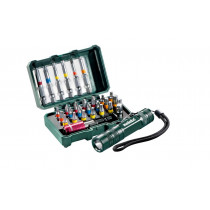 Metabo schroefbit-box 29dlg PH+PZ+SL+H+T , + zaklamp