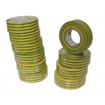 Isolatietape 19mm geel/groen (20mtr)  (1  rol)