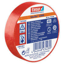 Tesaflex PVC elektrische isolatietape rood 19mmx 25mtr