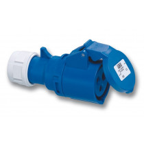 Contrastekker CEE 230V 16A 2P+A IP44 blauw
