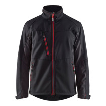 Blåkläder 4950 Softshell Jack 255 g/m²  Zwart/Rood