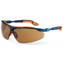 Uvex vh-bril I-VO 9160 blauw/oranje met bruine lens