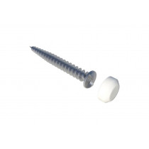 SecuMax anti-inbraakschroeven incl. dopjes wit (22 stuks)