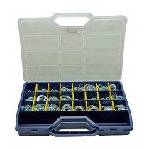 Assortiment sluit-,carrosserie- en veerringen 2150 st. in koffer