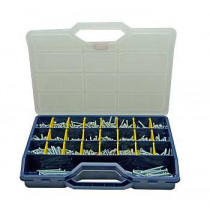 Assortiment zelfborende /tappende plaatschroeven 1350 st. in koffer