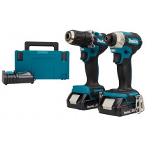 Makita 18V combiset DLX2423AJ 2x 2.0Ah accu's in Mbox