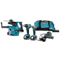 Makita 18 V Combiset voor allround boor-, schroef- en slijpwerk DLX4103W