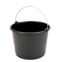 Gripline Bouwemmer 12 liter kunststof zwart