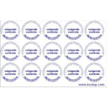 Keuringsstickers "Volgende controle"