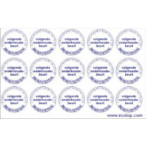 Keuringsstickers "Volgende onderhoudsbeurt"