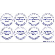 Keuringsstickers "Volgende onderhoudsbeurt"