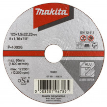 Makita doorslijpschijf 115x1,0mm alu B-45325