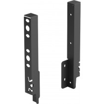 Hettich ArciTech Set achterwandverbinder 218mm antraciet links/rechts