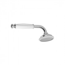 d handdouche met witte greep chroom 