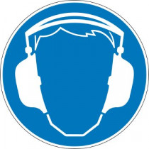 Sticker- Gehoorbescherming verplicht,100 mm