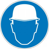 Sticker- Veiligheidshelm verplicht, 200 mm
