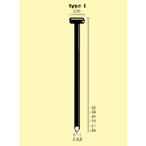 Union T-Nagels 2.2X64 Verzinkt